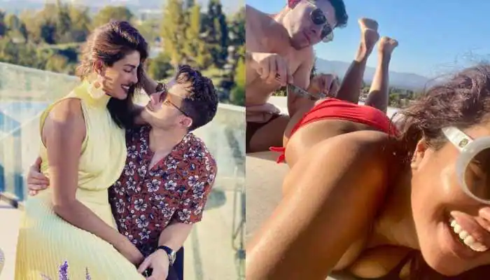 Nick Jonas eats butt of Priyanka Chopra Hilarious pictures shared to Instagram